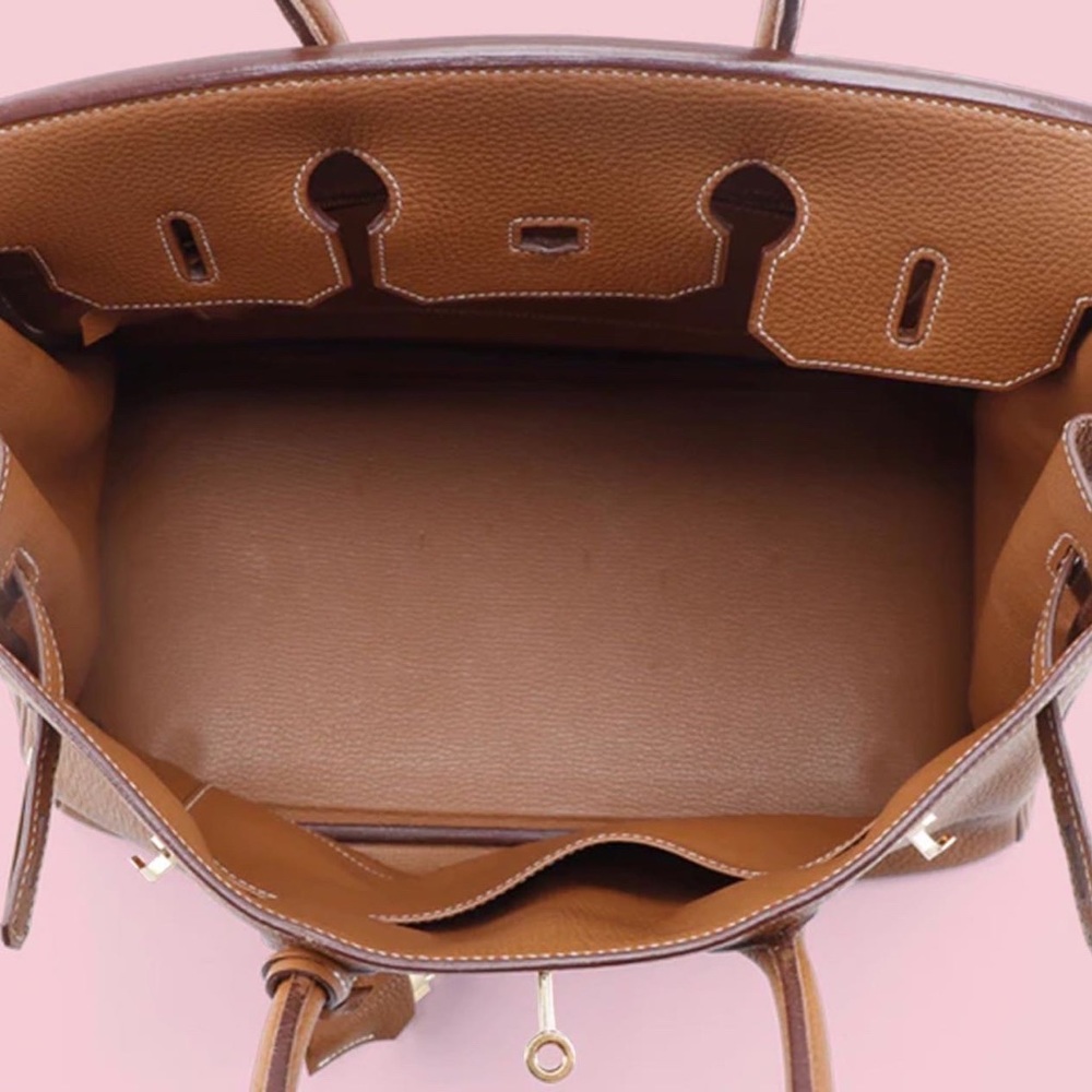 Hermes Birkin 35 Gold Togo Brown Leather Bag - Picture 6 of 11